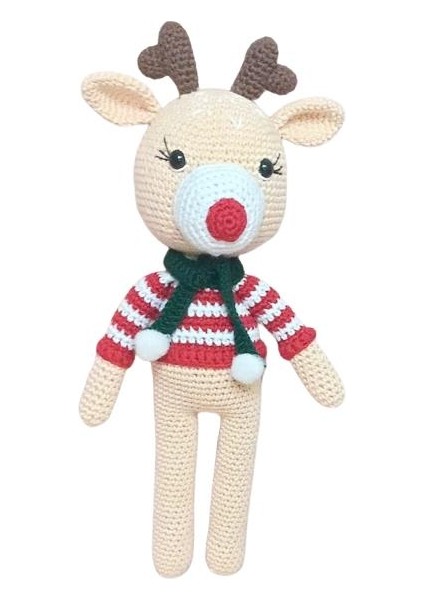 Geyik Ren Amigurumi Organik Oyuncak