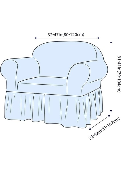 Bürümcük Tek Kişilik Koltuk Örtüsü. Etekli Streç Esnek Lastikli Berjer Kılıfı fiyatları