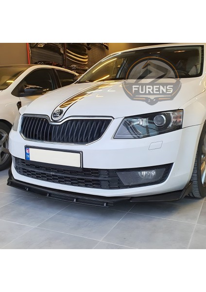 Skoda Octavia 2013-2020 Uyumlu Brabus Ön Lip 3 Parça Kanatlı Lip