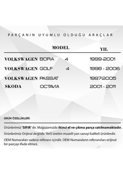 Volkswagen Bora,golf,passat Için Sol Ön Cam Açma Düğme Çerçevesi