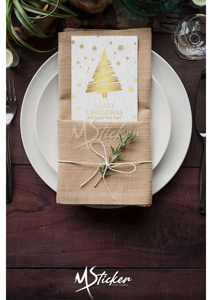 Yılbaşı Hediye Kartı 16 Adet Arkasına Not Yazılabilir Yeni Yıl Tebrik Kartı Özel Dokulu Kağıt fırsatları