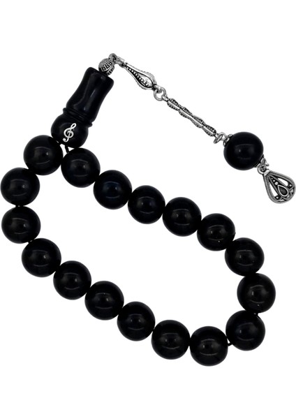 Sol Anahtarı Desenli Oltu Taşı Efe Maskot Tesbih fırsatları