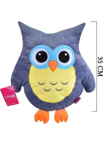 Toyuncak Baykuş Figürlü 35 cm Yastık