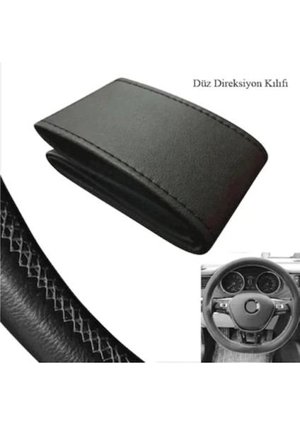 Focus 2 Uyumlu Deri Direksiyon Kılıfı Kaliteli Dikmeli Siyah