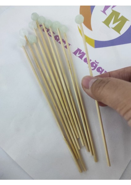 15 cm Uzun Kürdan - 30 Adet Karanlıkta Parlayan Fosfor Boncuklu Kokteyl Karıştırıcı fırsatları