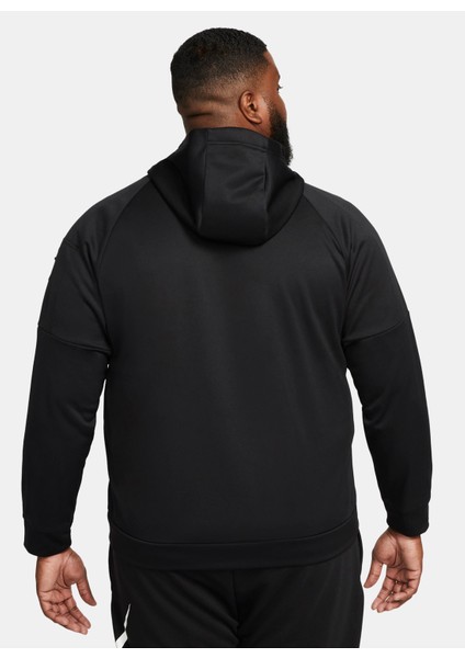 Siyah Gri Gümüş Erkek Kapüşonlu Baskılı Zip Ceket DQ4830 010 M Nk Tf Hd Fz modelleri