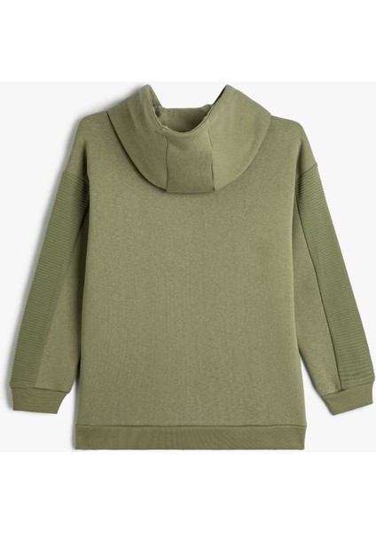 Kapşonlu Sweatshirt Şehir Baskılı Kanguru Cepli Şardonlu Pamuklu fiyatları