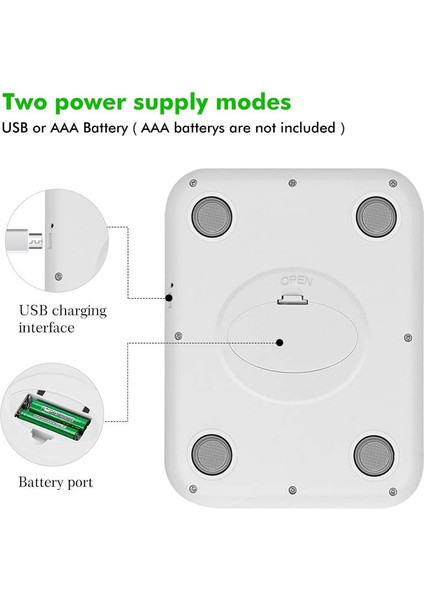 Mutfak Paslanmaz Çelik Için LCD Ekranlı Akıllı Dijital Terazi, 5KG/11LB, Çok Fonksiyonlu Gıda Terazisi, Şarj Edilebilir (Yurt Dışından) fiyatları