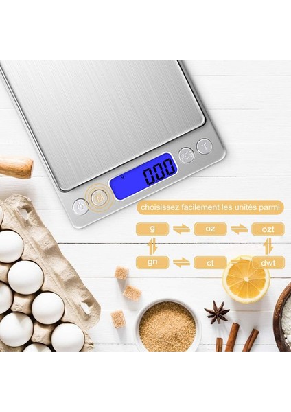 500G/0.01G Hassas Terazi, Mutfak Terazisi/cep Terazisi/takı Terazisi, Yüksek Hassasiyetli Elektronik Terazi, Arkadan Aydınlatmalı LCD Ekran, Dara ve Pcs Fonksiyonu (Yurt Dışından) fırsatları