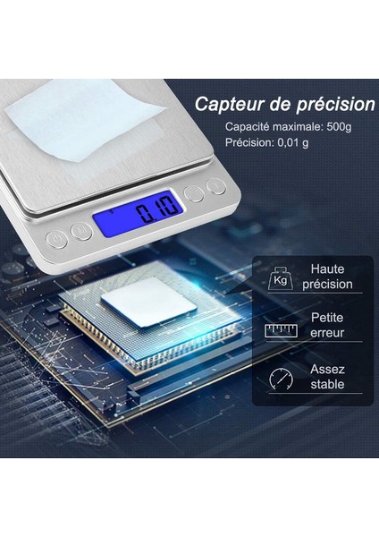 500G/0.01G Hassas Terazi, Mutfak Terazisi/cep Terazisi/takı Terazisi, Yüksek Hassasiyetli Elektronik Terazi, Arkadan Aydınlatmalı LCD Ekran, Dara ve Pcs Fonksiyonu (Yurt Dışından) indirimleri