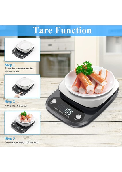 Elektronik Mutfak Terazisi 10 Kg, LCD Ekranlı Hassas Terazi 0,1 G'a Kadar, Pişirme Için Paslanmaz Çelik Gıda Terazisi (Yurt Dışından) fiyatları