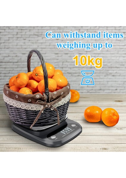 Elektronik Mutfak Terazisi 10 Kg, LCD Ekranlı Hassas Terazi 0,1 G'a Kadar, Pişirme Için Paslanmaz Çelik Gıda Terazisi (Yurt Dışından) indirimleri