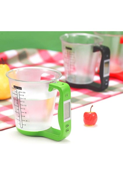 Elektronik Terazi Elektronik Ölçüm Kabı Mutfak Terazileri Dijital Bardak Kızağı Sıcaklık Ölçme Kabı Yeşil LCD Ekranlı (Yurt Dışından) fiyatları