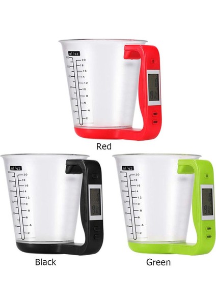 Elektronik Terazi Elektronik Ölçüm Kabı Mutfak Terazileri Dijital Bardak Kızağı Sıcaklık Ölçme Kabı Yeşil LCD Ekranlı (Yurt Dışından) modelleri