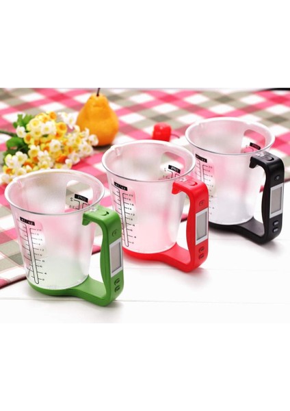 Elektronik Terazi Elektronik Ölçüm Kabı Mutfak Terazileri Dijital Bardak Kızağı Sıcaklık Ölçme Kabı Yeşil LCD Ekranlı (Yurt Dışından) indirimleri