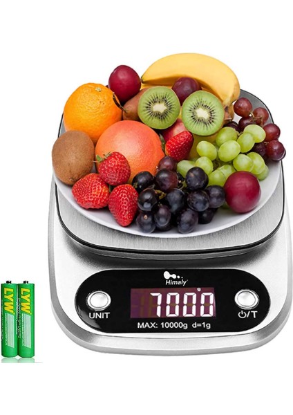 Dijital Mutfak Terazisi - 1 G'dan 10 Kg'a Kadar - Paslanmaz Çelik - Yüksek Hassasiyet - LCD Ekranlı ve Dahil [enerji Sınıfı A+] (Yurt Dışından)