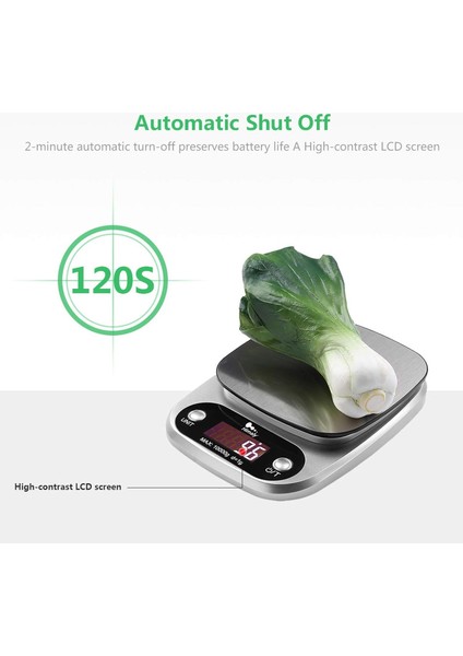Dijital Mutfak Terazisi - 1 G'dan 10 Kg'a Kadar - Paslanmaz Çelik - Yüksek Hassasiyet - LCD Ekranlı ve Dahil [enerji Sınıfı A+] (Yurt Dışından) fiyatları