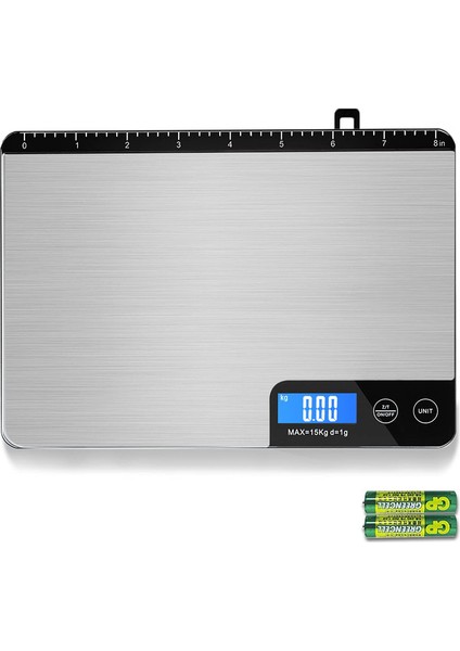 Mutfak Terazisi, Elektronik Mutfak Terazisi (Doğruluk 1G/15KG Kapasite), Dokunmatik Düğmeli Gıda Terazisi, Entegre Cetvel ve Gizli Kanca, 2 Adet Aaa Pil Dahil (Yurt Dışından) fiyatları