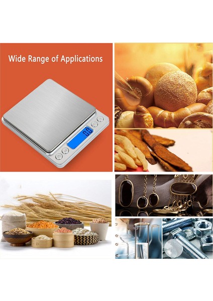 Hassas Terazi, Mutfak Terazisi/cep Terazisi/takı Terazisi, Yüksek Hassasiyetli Elektronik Terazi, Arkadan Aydınlatmalı LCD Ekran, Dara ve Miktar Fonksiyonu, 2 Palet (Yurt Dışından) fırsatları