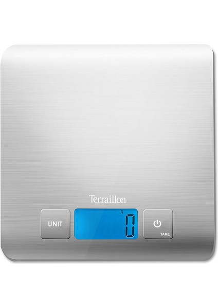 Mutfak Terazisi, Dara, Sıvı Dönüşümleri, Ultra Ince, Kapasite 5 Kg, Kare Paslanmaz Çelik, Gümüş (Yurt Dışından)