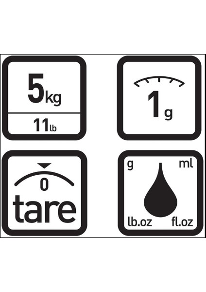 Mutfak Terazisi, Dara, Sıvı Dönüşümleri, Ultra Ince, Kapasite 5 Kg, Kare Paslanmaz Çelik, Gümüş (Yurt Dışından) indirimleri
