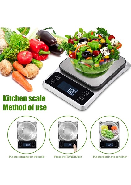 Yükseltilmiş Mutfak Terazileri, 5KG/11LBS Dijital Mutfak Terazileri Pişirme Pişirme Için Gram ve Oz Ağırlık Ölçeği, USB Şarj Edilebilir Hd LCD Ekran, Piller Dahil (Yurt Dışından) indirimleri