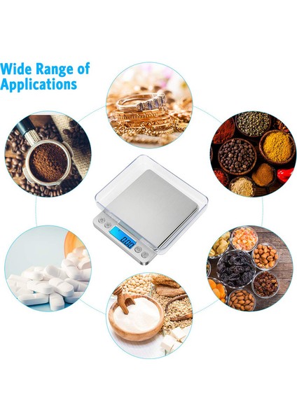 Hassas Dijital Terazi, Taşınabilir Bilgisayar Terazisi, LCD Ekranlı ve 6 Üniteli, Paslanmaz Çelik Tepsi, Dara Fonksiyonlu, Mutfak, Takı, Kahve Için - 3 kg x 0,1 (Yurt Dışından) indirimleri
