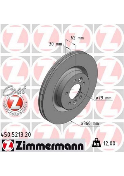 Zimmermann Fren Diski On Discovery 4 09 18 Discovery 5 16 R.r 4 Vogue L405 13 R.r Sport I L320 09 13 R.r Sport 2 L494 Havali Kaplamali