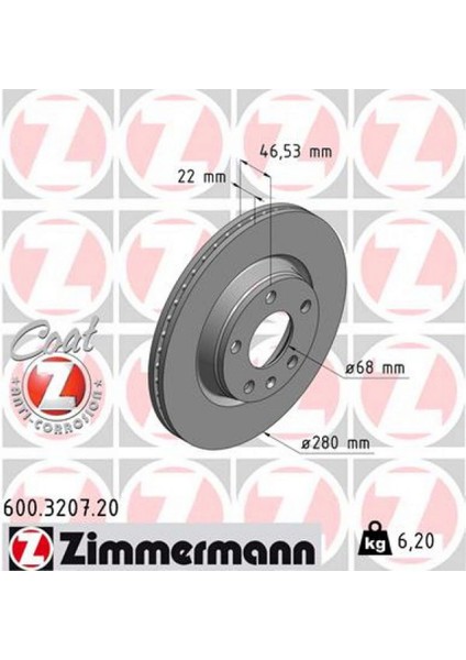 Zimmermann Ön Fren Diski A4-Passat 97-04 280X22 986478869-DF2806