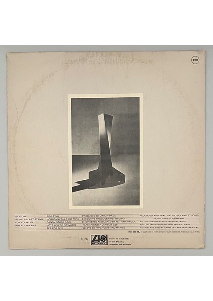 LED Zeppelin Presence Lp Plak (Orjinal 1976 Dönem Türk Baskı)