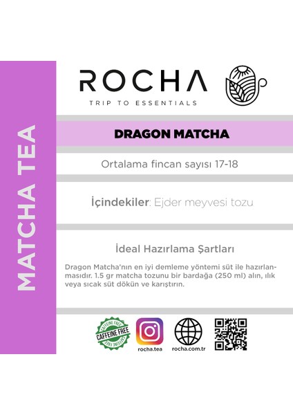 Dragon Matcha Ejder Meyvesi Matcha Çayı 25 gr fırsatları