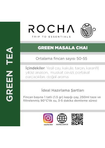 Green Masala Chai Baharatlı Yeşil Çay 75 gr indirimleri