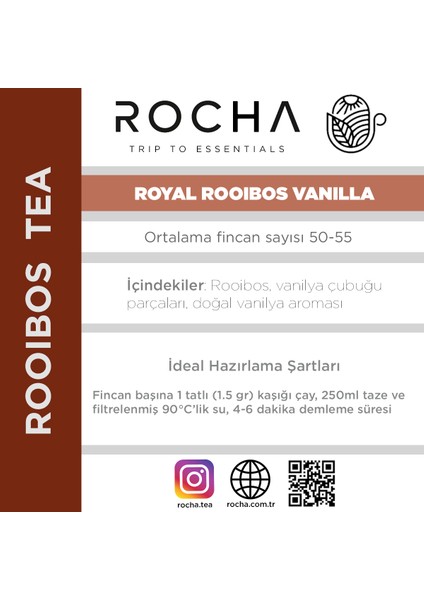 Royal Rooibos Vanilla Vanilyalı Rooibos Çayı 75 gr indirimleri