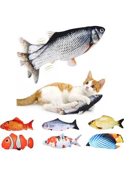 Style6 Kedi USB Şarj Oyuncak Balık Interaktif Elektrikli Disket Balık Kedi Oyuncak Gerçekçi Pet Kediler Çiğneme Isırık Oyuncaklar Evcil Hayvan Malzemeleri Kediler Köpek Oyuncak (Yurt Dışından)