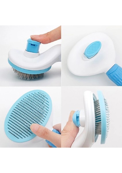 Mavi Köpek Epilasyon Bakım Tarağı Kedi Pire Com Pet Kediler Köpekler Için Tarak Bakım Aracı Otomatik Saç Fırçası Giyotin (Yurt Dışından) fırsatları