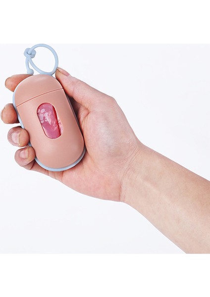 Pembe Pet Kaka Torbası Dağıtıcı Köpekler Kediler Atık Toplama Çanta Kutusu Açık Yeni Oortable Abs Malzeme Pet Çöp Kutusu (Yurt Dışından) fırsatları
