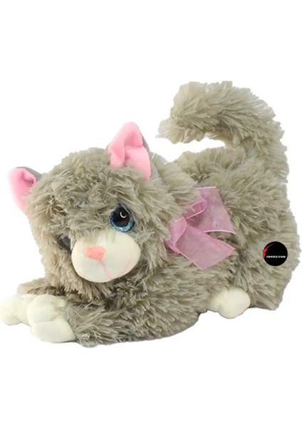 Miyavlayan Sesli Kedi Peluş Oyuncak 30 cm