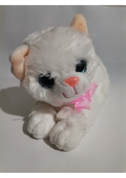 Oyuncak Pelüş Miyavlayan Kedi Papyonlu Boyu 30 cm