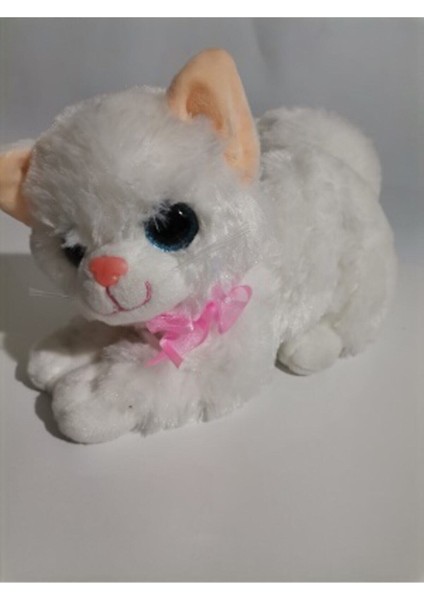Oyuncak Pelüş Miyavlayan Kedi Papyonlu Boyu 30 cm fiyatları