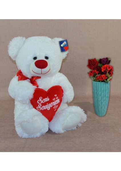 60 cm Seni Seviyorum Kalp Tutan Ayıcık