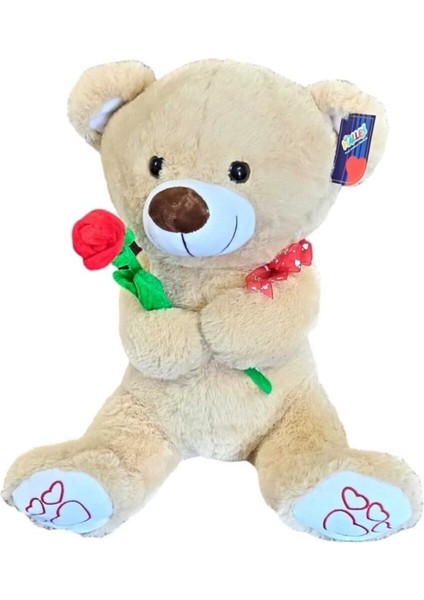 Peluş Gül Tutan Ayı 47 cm