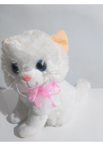 Oyuncak Pelüş Miyavlayan Kedi Papyonlu 24 cm