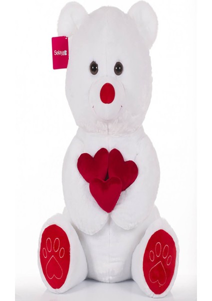 Miajima Peluş Ayıcık 3 Kalpli Ayıcık 65 cm