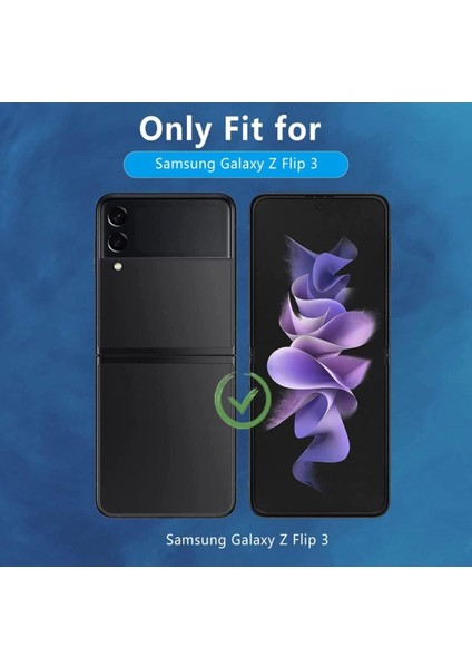 Galaxy Z Flip 3 Ekran Cam Film Koruyucu Hidrojel 360 Kaplar Ön Arka Koruma Screen Protector