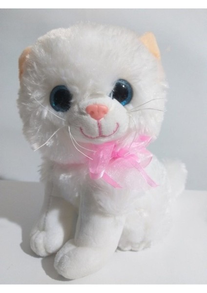 Oyuncak Pelüş Miyavlayan Kedi Papyonlu 30 cm