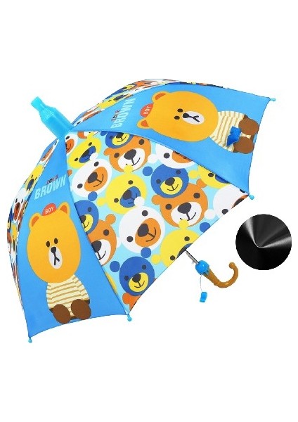 Dake Çocuk Düz Şemsiye Kemik Güneş Koruyucu Sevimli Karikatür Baskı Su Kapağı ile 85 cm (Yurt Dışından)