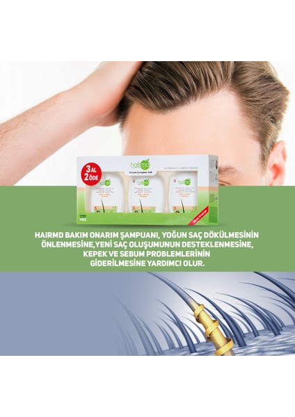 Hairmd Bakım Ve Onarım Şampuan Seti - 3 Al 2 Öde indirimleri