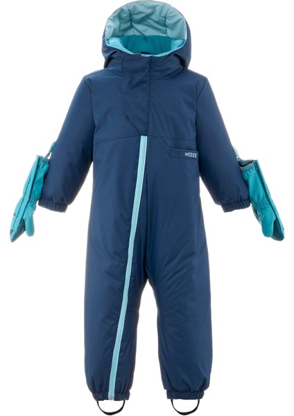 Wedze Bebek Kayak Tulumu - Mavi - 500 Warm