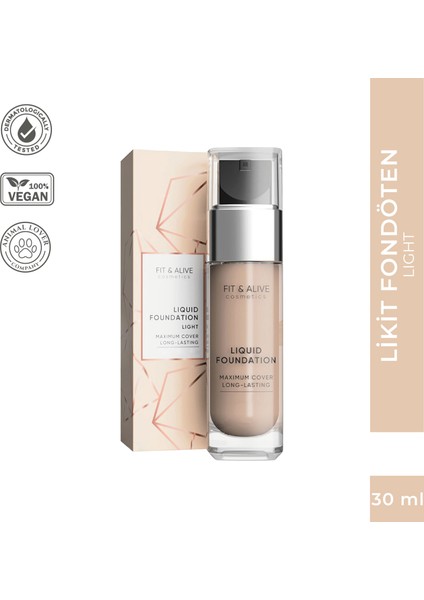 101 Liquid Foundation Likit Fondöten- Light