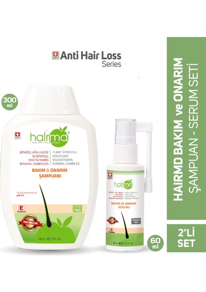 Hairmd Hairmd Bakım Onarım Şampuan ve Serum Set